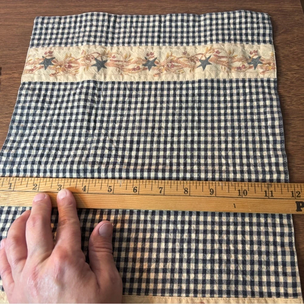 The Country House Collection Star & Vine Place Mat Navy and Cream Gingham